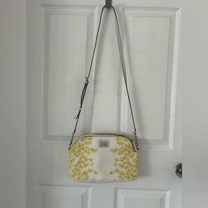 Calvin Klein Yellow and Cream Floral Crossbody Bag
